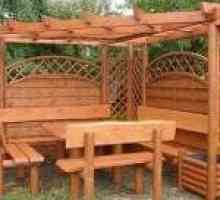 Дървени мебели за градината