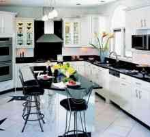 Черно-бял дизайн на кухнята