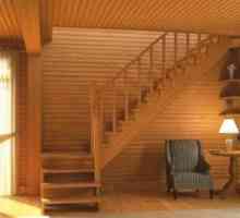 Шиене на стълби с гипсови плоскости