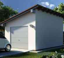 Едноетажен покрив за дизайнерски характеристики на гаража и предимства на правилата на устройството