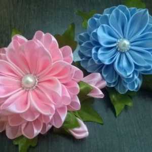 Цветя от сатенени панделки със собствени ръце