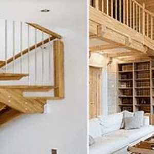 Дървени стълби в частна къща със собствени ръце