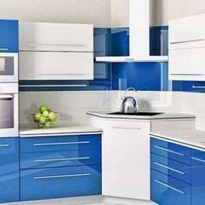 Синя кухня дизайн