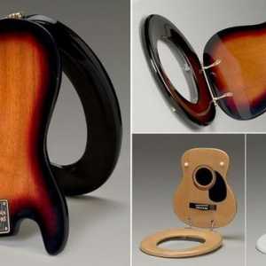 Идеи за любителите на музиката тоалетна седалка под формата на китара