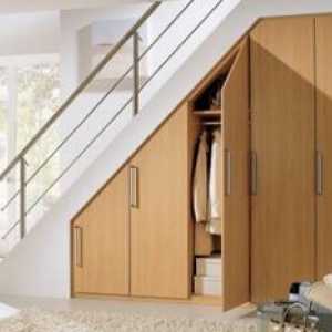 Как да направите шкаф под стълбите?