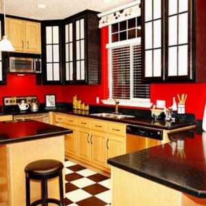 Как да си направим червено-черна кухня уютна и уютна?
