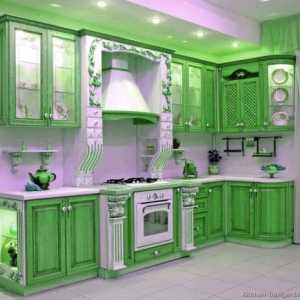 Как да създадете хармония на чистотата и свежестта във вътрешността на бяло-зелената кухня