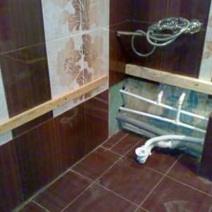Подреждане на тръби за вода и канализация в банята