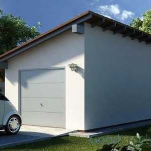 Едноетажен покрив за дизайнерски характеристики на гаража и предимства на правилата на устройството