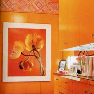 Оранжеви стени в интериора