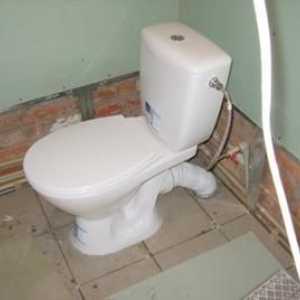 Тоалетната купа до водоснабдителната и канализационната система