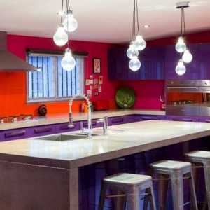 Правила за дизайн на лилавата кухня