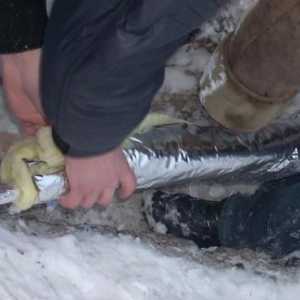 Затопляне на канализационните тръби за избор и монтаж на нагревател
