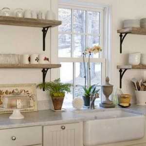 Слънце на рафтовете изберете висящи рафтове за различни стилове на кухня украса